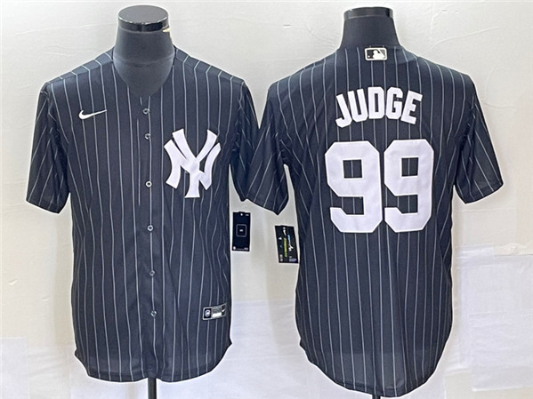 Men's New York Yankees #99 Aaron Judge Black Cool Base Stitched Baseball Jersey
